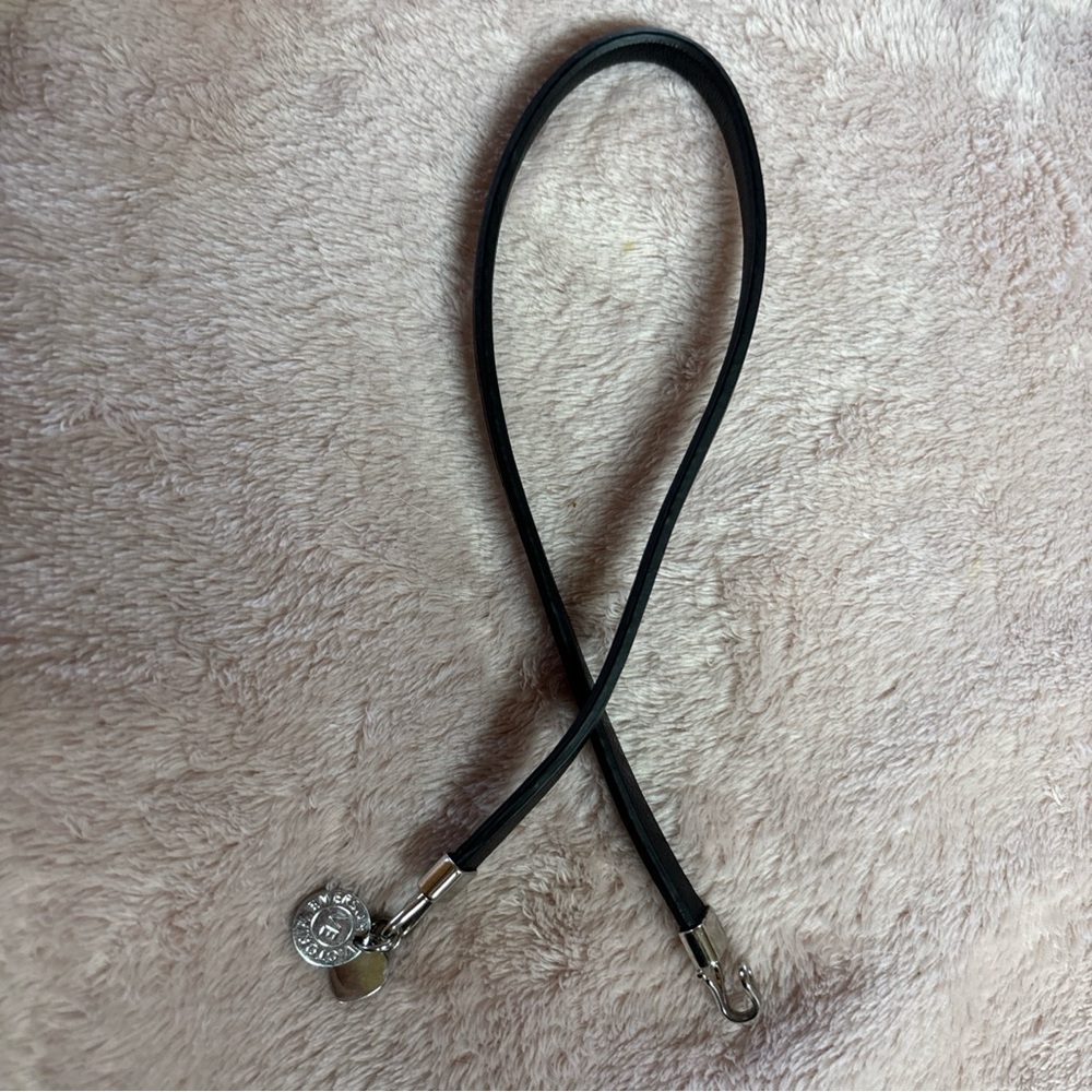 Victoria Emerson Brown Leather Bracelet with Silver Charm